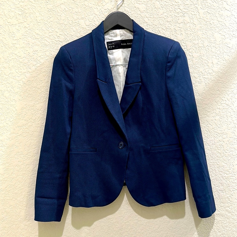 ▶️Zara◀️ Womens single button textured blazer jacket in Medium